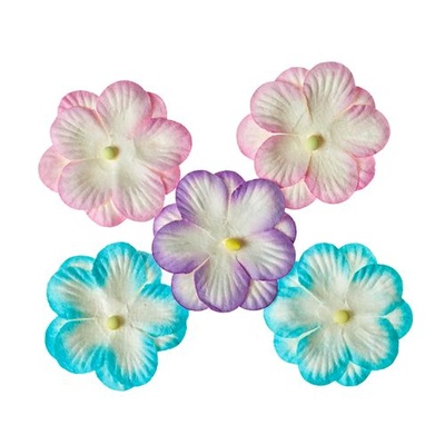 Братки, набор двойных цветов из шелковичной бумаги 5 шт., цвет пастельный