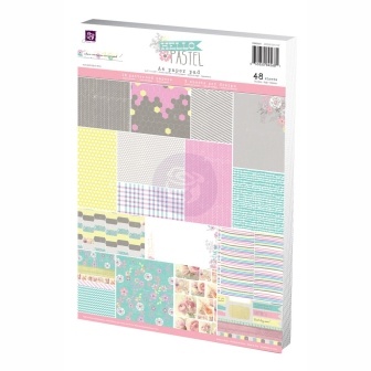 ЦЕНА СНИЖЕНА! Набор бумаги от Prima - A4 Paper Pad - Hello Pastel, размер: А4, 48 листов