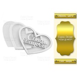 Заготовка для шейкера Heart - Bridal day, колір золото, ТМ Фабрика Декору