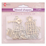 Набір форм деревʼяних ключі-клітки, 15шт., ТМ Santi