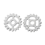 Металлическая шестеренка, цвет античное серебро, диаметр 15 мм, 1 шт.