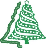 Ножі для вирубки Christmas Star Tree від Cheery Lynn Designs