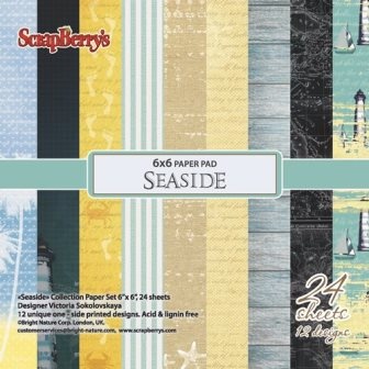 Набор бумаги для скрапбукинга, 15х15см, 170 гр/м Там, где море, 24 листа