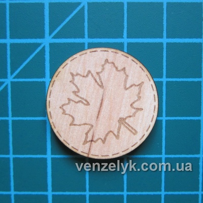 Деревʼяна прикраса від Вензелик - Круглячок 03