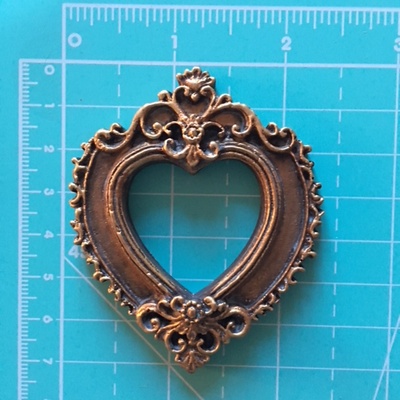 Гіпсова рамка "Серце" під античне золото від E.В.A., 5,8x7cm, 1 шт.