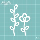 Чипборд від Вензелик - Набір флора 10, розмір: 5,1; 7,1 см