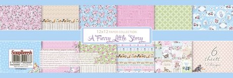 Набор бумаги для скрапбукинга от ScrapBerry's - Шебби Котики, 6 листов, RU, 30,5х30,5 см, 190 гр/м, двусторняя