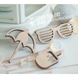 Деревʼяні фішки ScrapBox - Набір пляжний з окулярами (3шт.) Wfo - 047