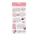 Наліпки від American Crafts - Pebbles Stickers - New Addition Girl - Dimensional Phrases & Icons