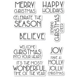 Штампи від Poppystamps - Art Deco Celebrate Christmas clear stamp set