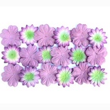 Набір квітів із шовковичного паперу, 2 види 20 шт., колір лаванди