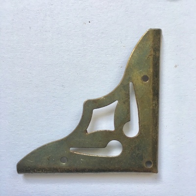 Набор накладных металлических уголков, цвет старая латунь, 41х5,5мм, 4 шт.