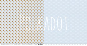 Аркуш двостороннього паперу для скрапбукінгу від Polkadot - "Небесний" з колекції "У горошок"