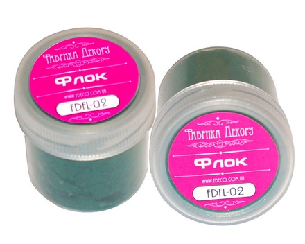 Хмарна пудра Флок Оксамит - зелений