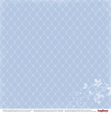 Бумага для скрапбукинга от Scrapberry's  - Зимняя сказка Морозный узор, 30,5х30,5 см, 190 гр/м, двусторонний, 1 лист