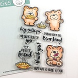 Набор штампов Gerda Steiner - More than Pie with Cute Bear and Pie 4x6 Clear Stamp Set