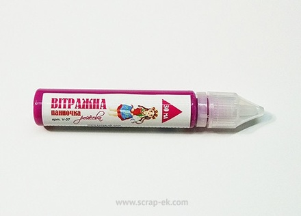 Вітражна фарба від ТМ ЕК, рожева