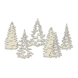 Набір чіпбордів Ялинки 770, 10x15см, колір молочний, ТМ Фабрика Декору