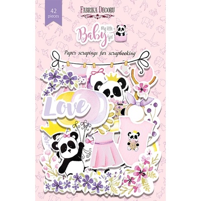 Высечки, коллекция My little baby girl,  42 штуки, ТМ Фабрика Декора