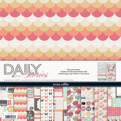 Набор скрапбумаги и декора Teresa Collins - Daily Stories - Collection Pack, 9+2 листа