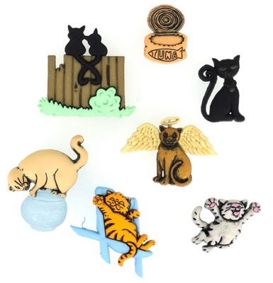 Набір декоративних ґудзиків Dress It Up - Backfence Bud Dies 