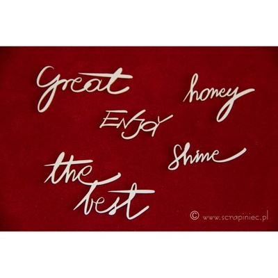 Чипборд Scrapiniec - Brush art script - Great