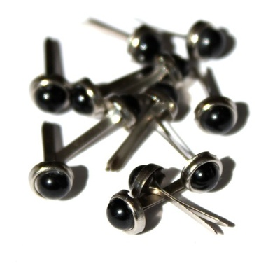 Набір брадсів Eyelet Outlet - Pearl Brads Black, колір чорний, 5 мм, 10 штук