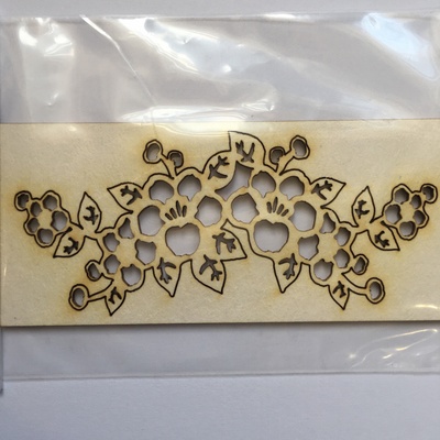 Чипборд від Вензелик - гілочка 17, розмір: 40x93 мм