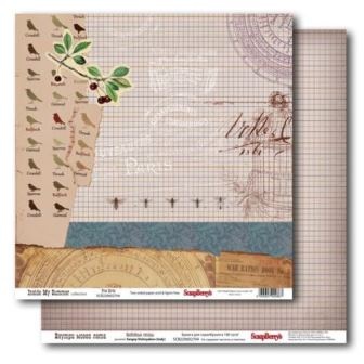 Лист бумаги для скрапбукинга  от ScrapBerry's - Внутри моего лета - Вольные птицы