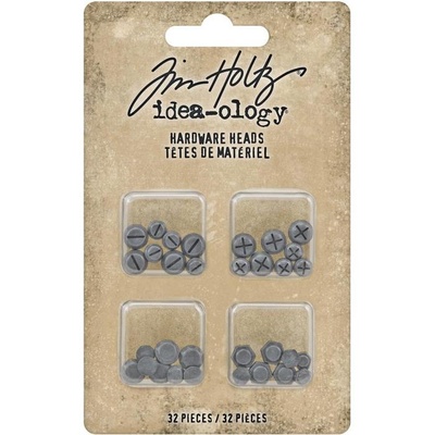 Набір металевих прикрас Tim Holtz - Idea - Ology Metal Hardware Heads, 32