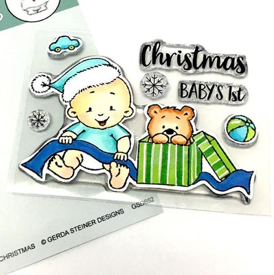 Набір штампів Gerda Steiner - Baby Boy Christmas 3x4 Clear Stamp Set