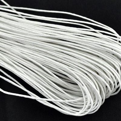 Вощеный шнур, 1,5 мм, цвет белый, 5 метров