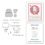 Ніж для вирубки + штампи від Spellbinders - Toast with Jam 'n Bread Stamp and Die Die