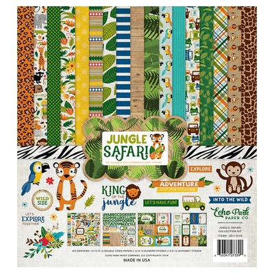 Набор бумаги от Echo Park - Jungle Safari, 30х30, 12+2 листов