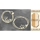 Чипборд Фабрика Декору - Круглі рамки, колір молочний, крафт