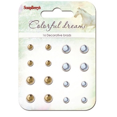 Набір кришталевих брадс "Кольорові сни", жовто-блакитний 16шт.