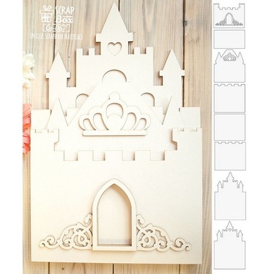 Основа для альбома в форме Замка (8 шт.+ ворота шейкер) Оs-067