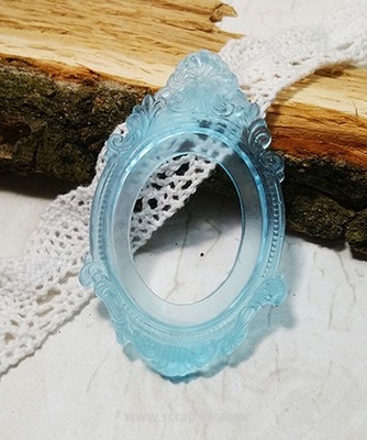 Прозора рамка зі смоли №4 (блакитний) від Евгенія Курдібановська ТМ