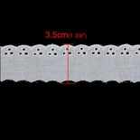 Мереживо - шиття, ширина 35 мм, колір білий, довжина 90 см