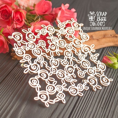 Чипборд ScrapBox — Фон з трояндочок Hb-047