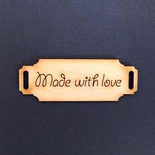 Деревʼяна фігурка WOOD-063 - Made with Love 2, 1 штука