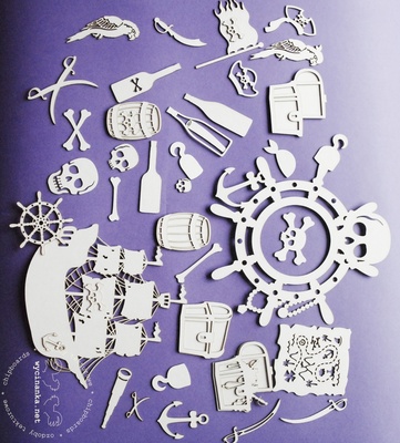 Чипборд від Wycinanka - Піратський набір великий - AJEMNICZA WYSPA SKARBOW - zestaw