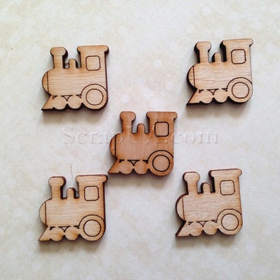 Дерев’яна фігурка WOOD-008 - Паровоз, 1 штука