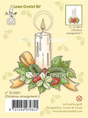 Акриловий штамп LeCreaDesign - Clear stamp Christmas arrangement 2. with candle