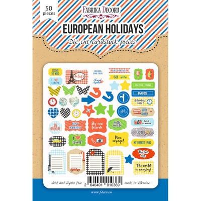 Набір висічок для скрапбукінгу, колекція European holidays - 1, ТМ Фабрика Декору