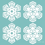Чипборд від Вензелик - Набір сніжинок 05, розмір: 80x80 мм