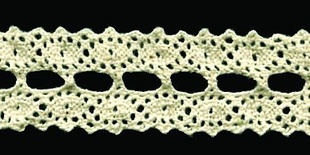 Мереживо в’язане, колір бежевий, ширина 25 мм, довжина 90 см