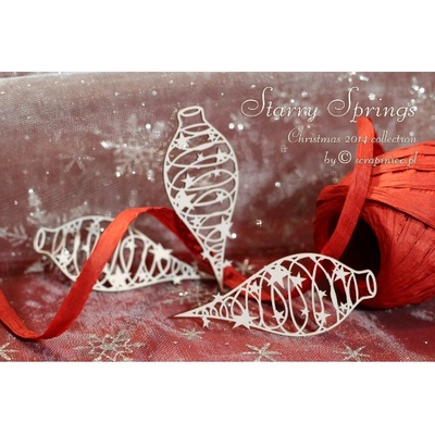 Чипборд Scrapiniec - Ялинкові прикраси Starry Springs 02, 3