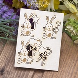 Чипборд від Венера - Набір зайчиків 02, 74*57 мм