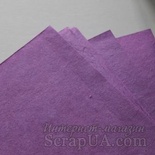 Тутовая бумага ручной работы, цвет сиренево-розовый, формат А4